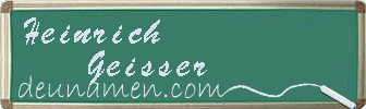 Heinrich Geisser Visitenkarte